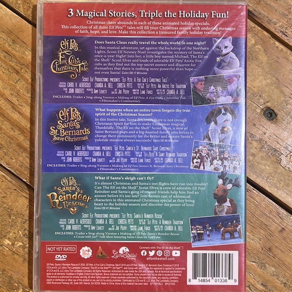 Elf on the Shelf Elf Pets: Holiday Triple Feature Blu-ray/DVD - Picture 2 of 2